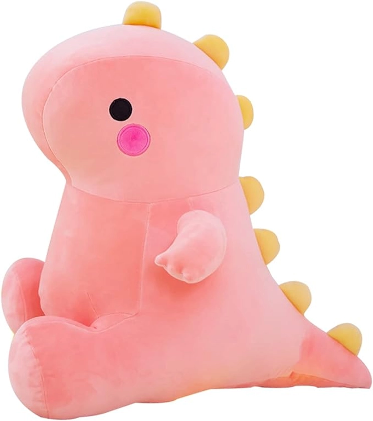 Cute Dinosaur Plush Toys, Fat Dinosaur Soft Stuffed Animals Toys Dolls, Dino Plushies Doll Cute Birthday Gifts for Kids Girls Boys (Pink,8in)