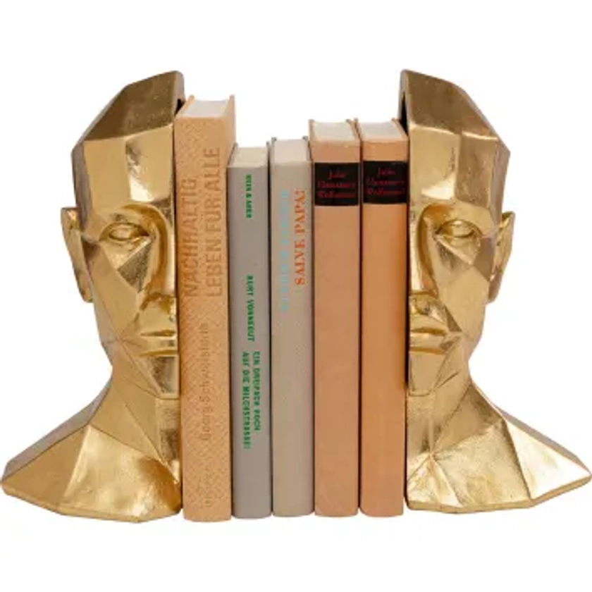 Kare Design Serre-livres visage en polyrésine dorée Maisons du Monde