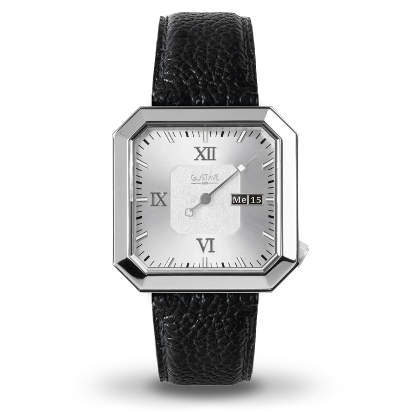 Montre Mono-aiguille Marie 12H - Argent et Blanc