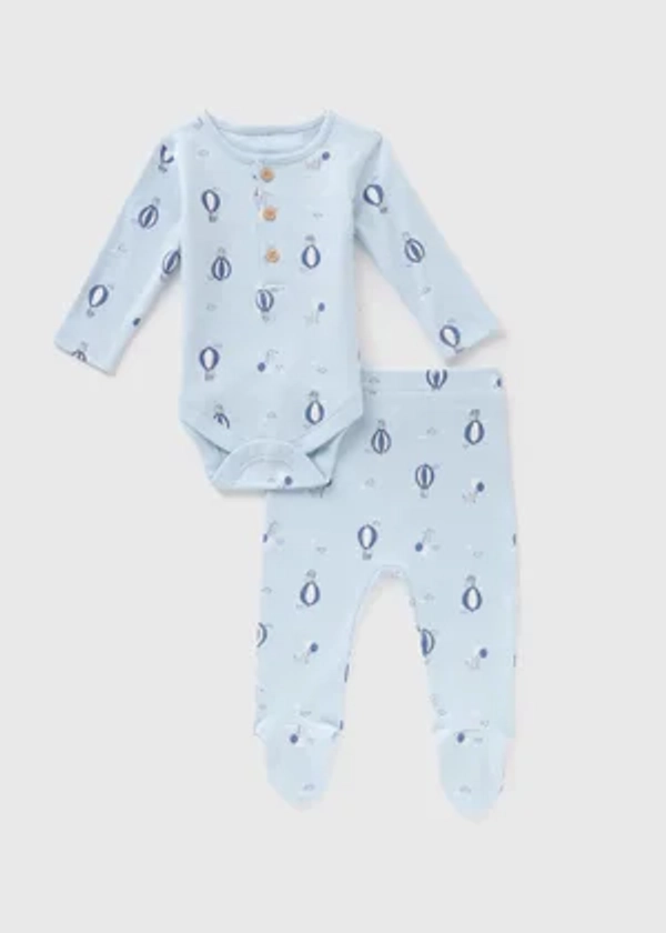 Baby Blue Balloon Bodysuit & Leggings Set (Newborn-18mths)