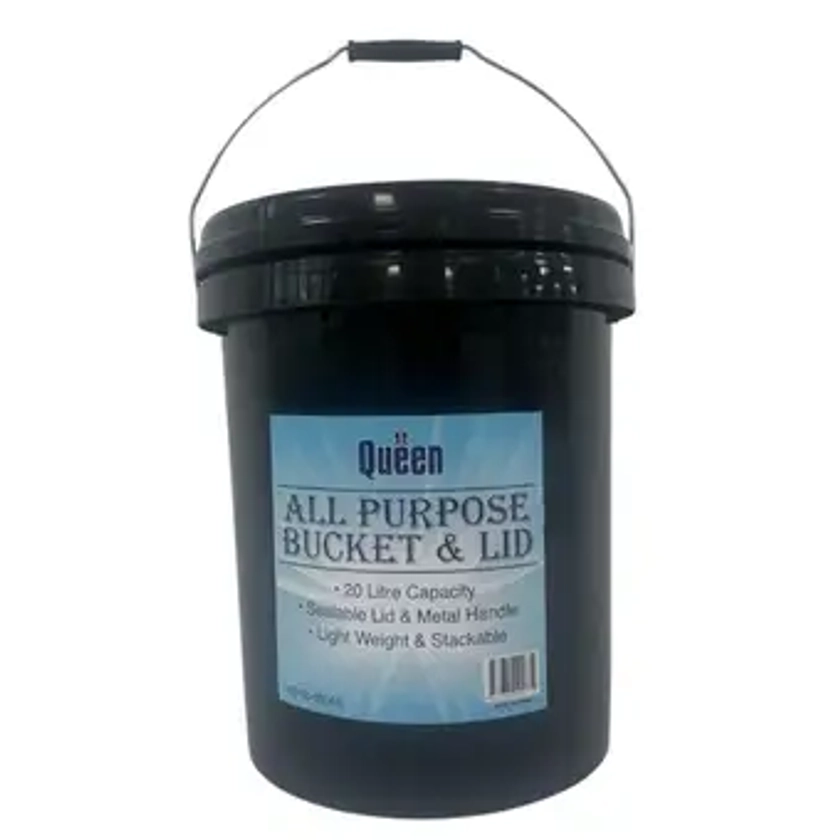 Queen All Purpose Bucket & Lid 20L