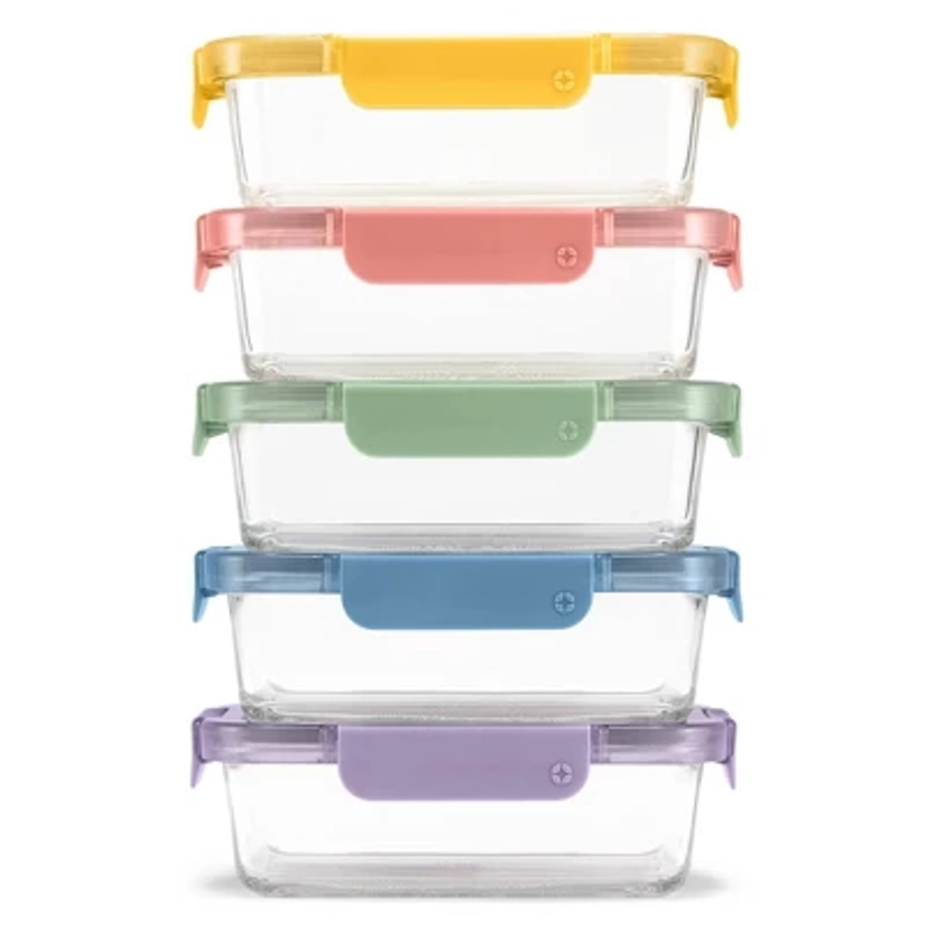 Ello 10pc Colorlock Meal Prep Food Storage Container Set