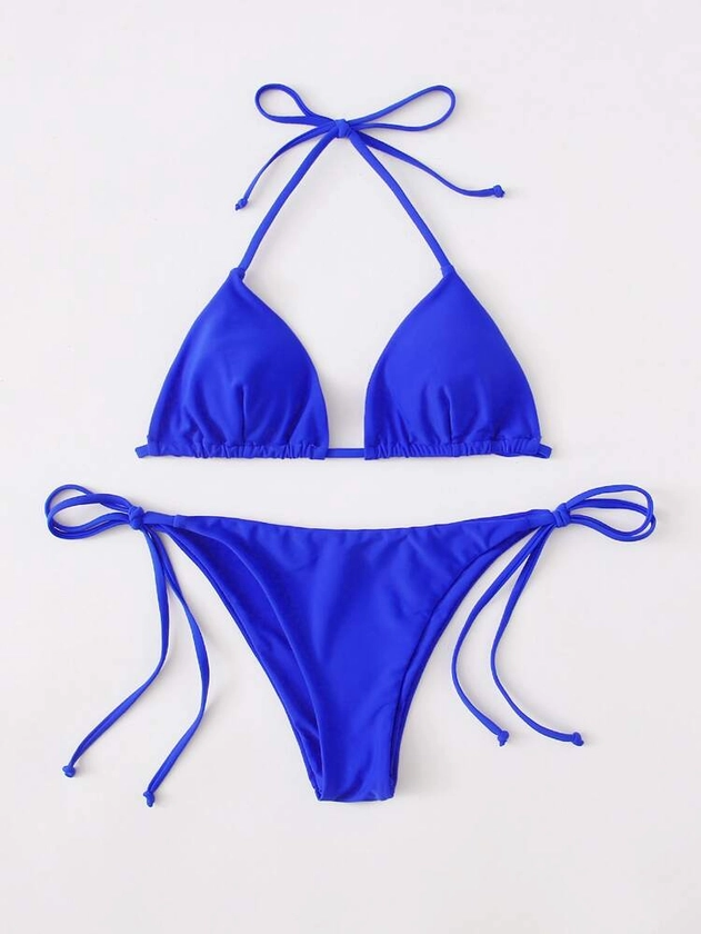 Triangle Tie Side Bikini Swimsuit