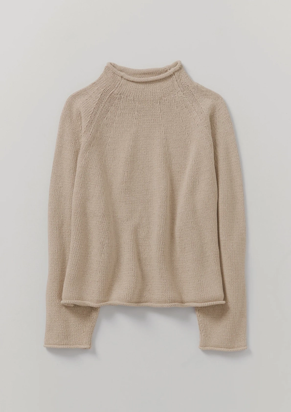Organic Cotton Linen Easy Sweater | Parchment