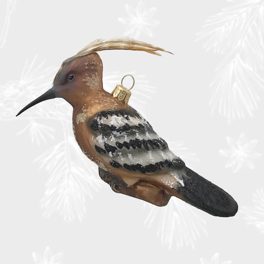 Hoopoe, Bird, Christmas Ornament, Collectible Bauble, Blown Glass Ornaments, Christmas Tree Ornament Decorations, Hand Painted, - Etsy UK