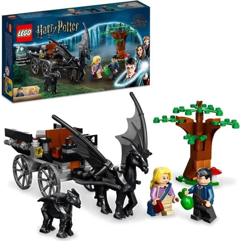 LEGO® 76400 Harry Potter La Diligence et les Sombrals de Poudlard, Jouet et Minifigurine de Chevaux et de Calèche dès 7 ans