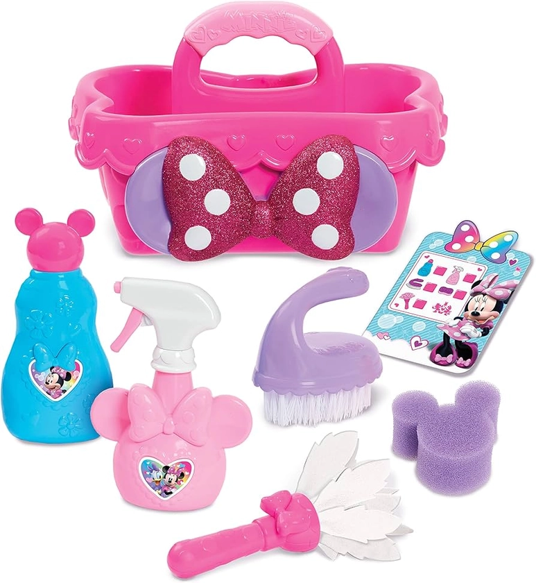 Disney Junior Minnie Mouse Sparkle N’ Clean Caddy, Dress Up and Pretend Play