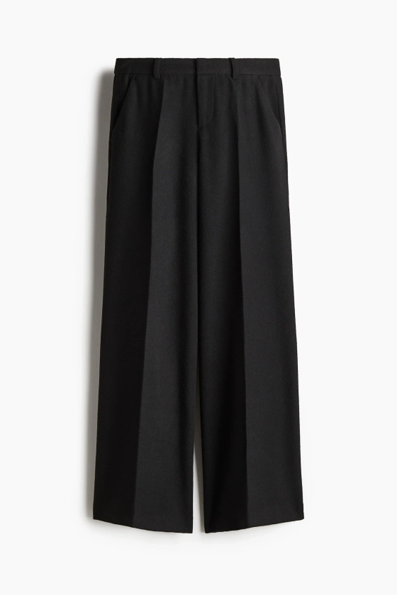 Pantalon de tailleur à jambes larges - Noir - FEMME | H&M FR