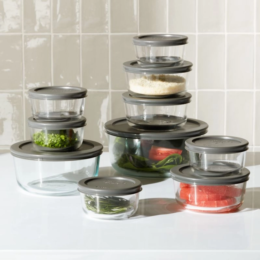 Pyrex 20-Piece Glass Food Storage Set + Reviews | Crate & Barrel