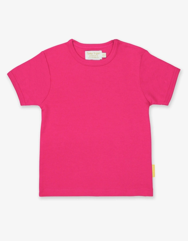 Organic Pink Basic Short-Sleeved T-Shirt