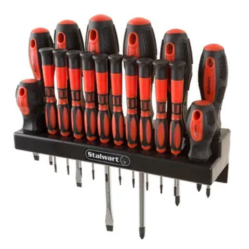 18-Piece Screwdriver Set with Wall Mount - Magnetic Tip Screwdrivers - Tool Kit with Flathead, Phillips, and Torx by Stalwart | Overstock.com Shopping - The Best Deals on Hammers & Screwdrivers | 40768171