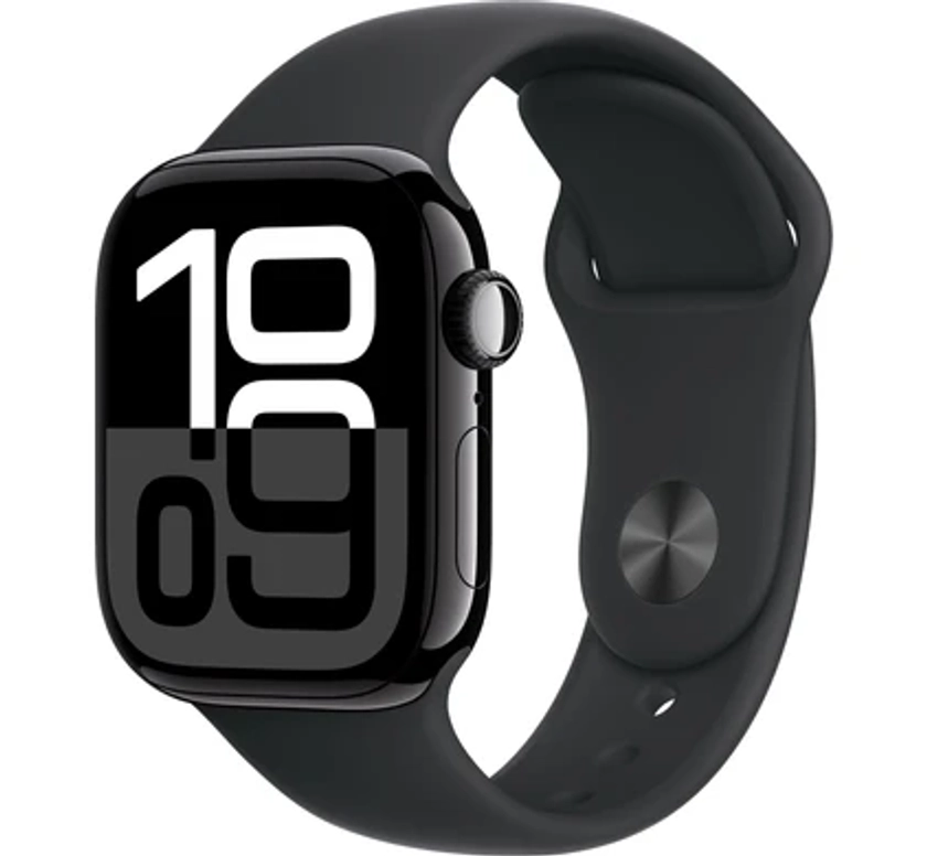 Apple Watch Series 10 42mm Zwart Sportband S/M