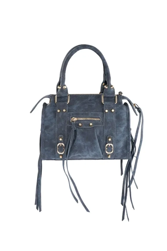 CITY bag small suède blue