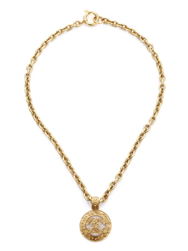 CHANEL Pre-Owned 2004 CC-pendant gold-plated Necklace - Farfetch