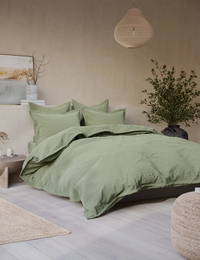 Washed Cotton Duvet Cover | M&S X Fired Earth | M&S