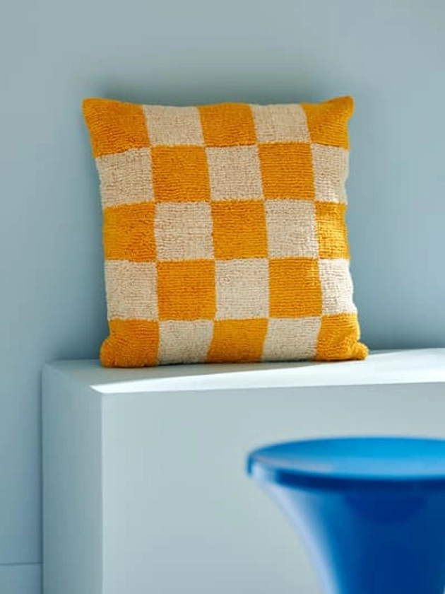 QUADRADO Coussin jaune Larg. 45 x Long. 45 cm | CASA