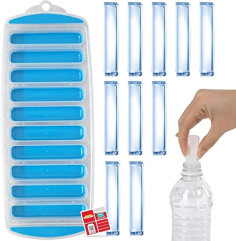 10pk Water Bottle Ice Cube Tray | Reusable Ice Sticks for Water Bottles | Ice Stick Tray | Long Ice Cube Tray for Bottles | Stick Ice Cube Tray | Thin Ice Cube Tray | Water Bottle Ice Stick : Amazon.co.uk: Home & Kitchen