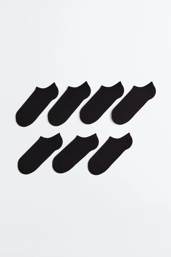 Lot de 7 paires de socquettes de sport - Noir - HOMME | H&M FR