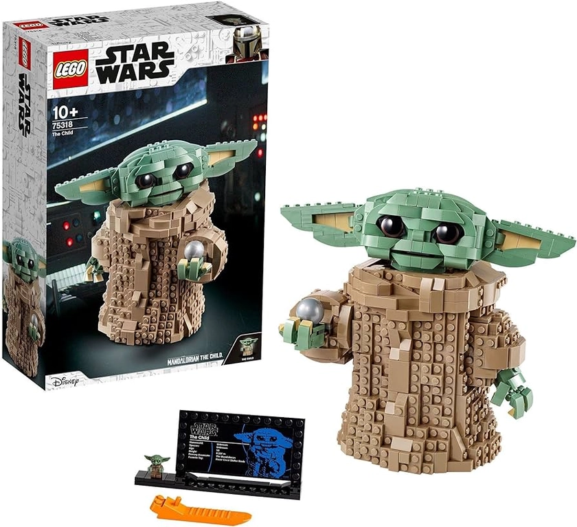 LEGO 75318 Star Wars: The Mandalorian The Child Baby Yoda Figure Building Toy, Collectible Kids' Room Decoration with Minifigure, Gift Idea for Kids, Boys, Girls & Teenagers