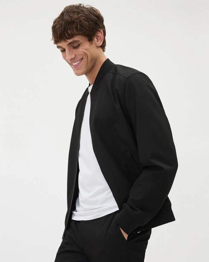 Black City Bomber Jacket | RW&CO.