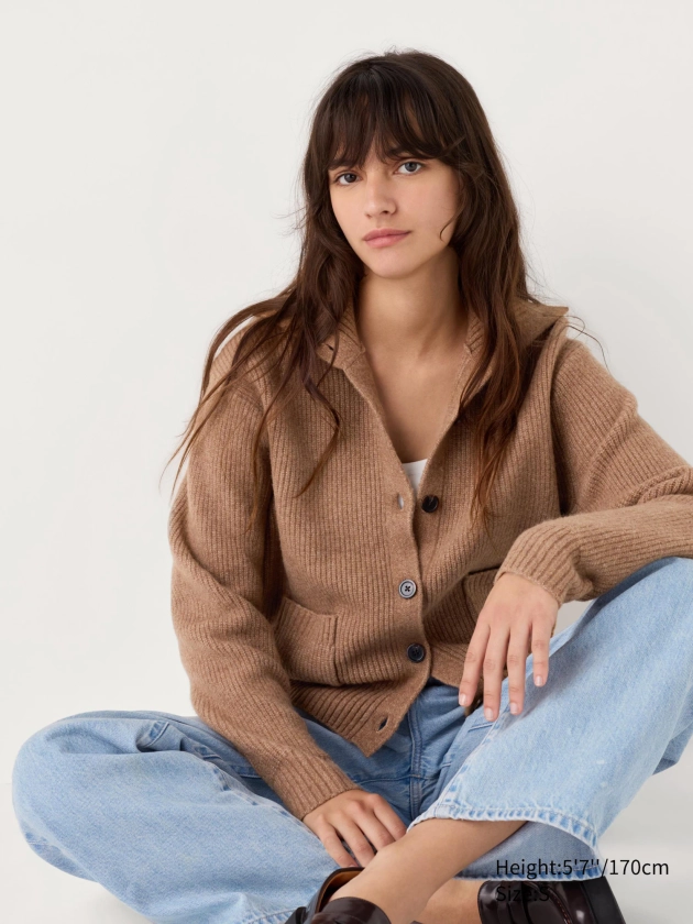 Blouson en Maille Soufflée Yarn pour Femme | UNIQLO FR