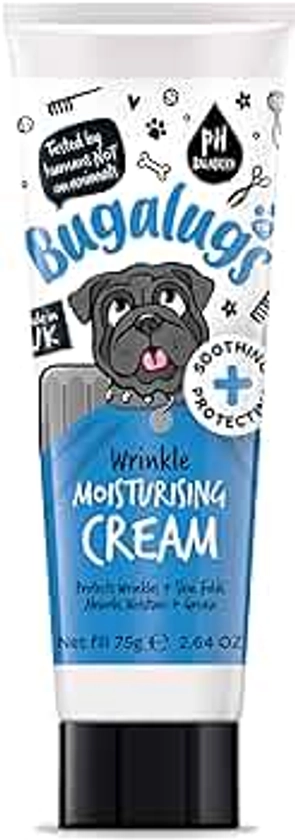 BUGALUGS Wrinkle paste for Bulldogs, French Bulldogs, wrinkly dogs & cats. For itchy wrinkle folds, tear stains & tail pockets, anti-itch & itchy dog skin relief. Great itch remedies for dogs 75g