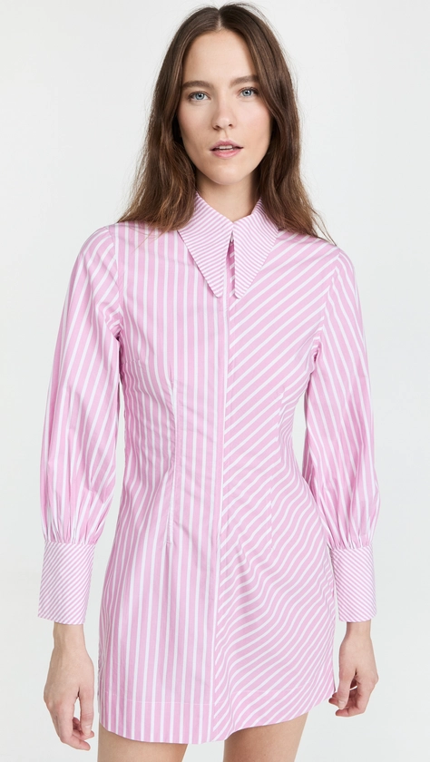 GANNI Stripe Cotton Mini Dress | Shopbop