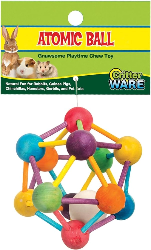 Ware Atomic Ball Wood Chew Toy for Small Animals - Large