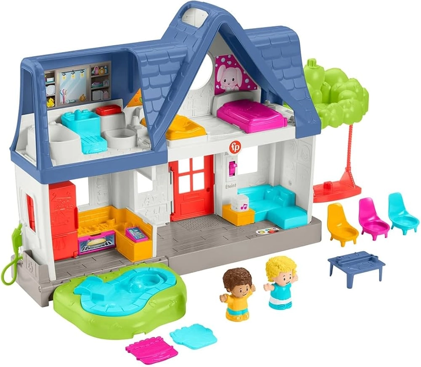 Fisher-Price Little People coffret La Maison des Copains avec 2 figurines, version française, jouet bébé et enfant de 12 mois à 5 ans, HCJ44 : Amazon.fr: Jeux et Jouets