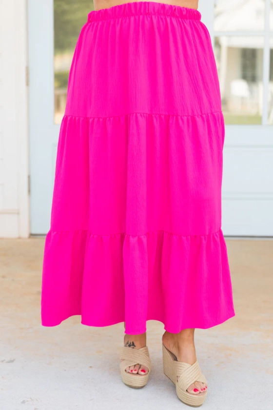 Inspired By Life Maxi Skirt, Hot Pink