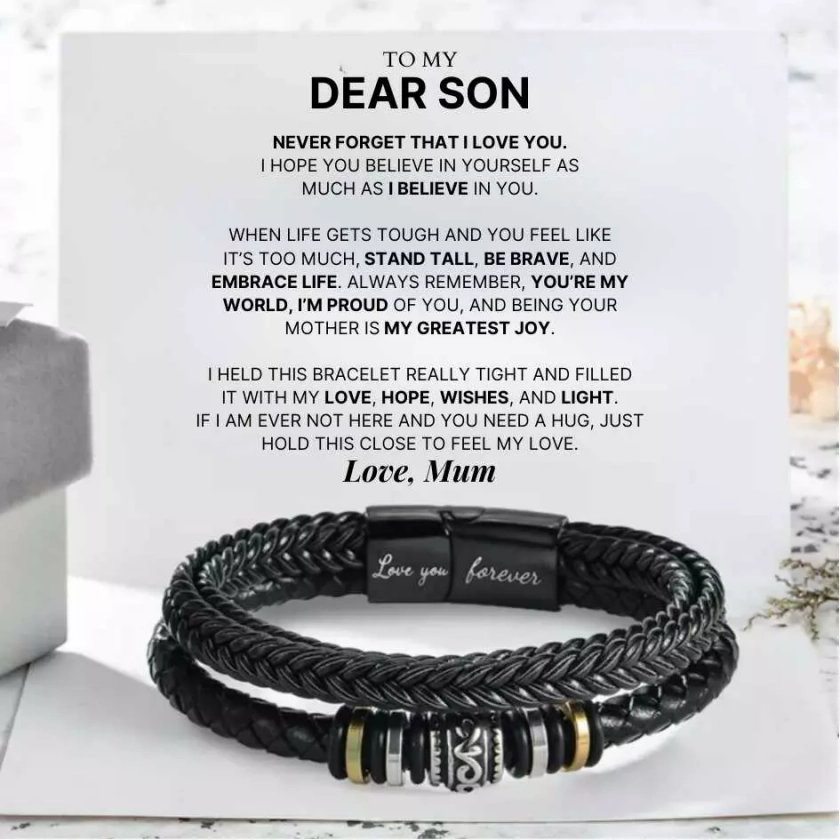 Mother And Son 'Love You Forever' Bracelet