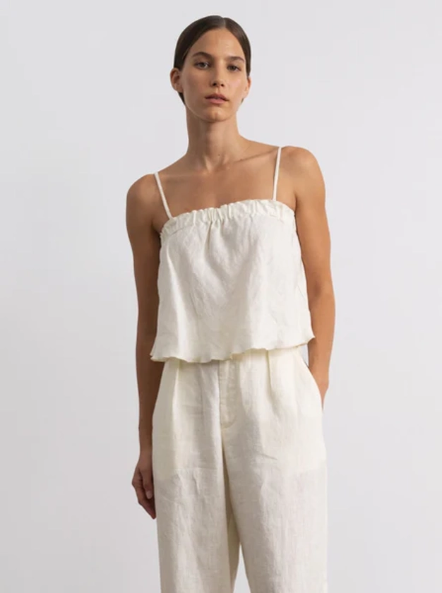 Daisy Top, Laundered Linen, Natural | OZMA