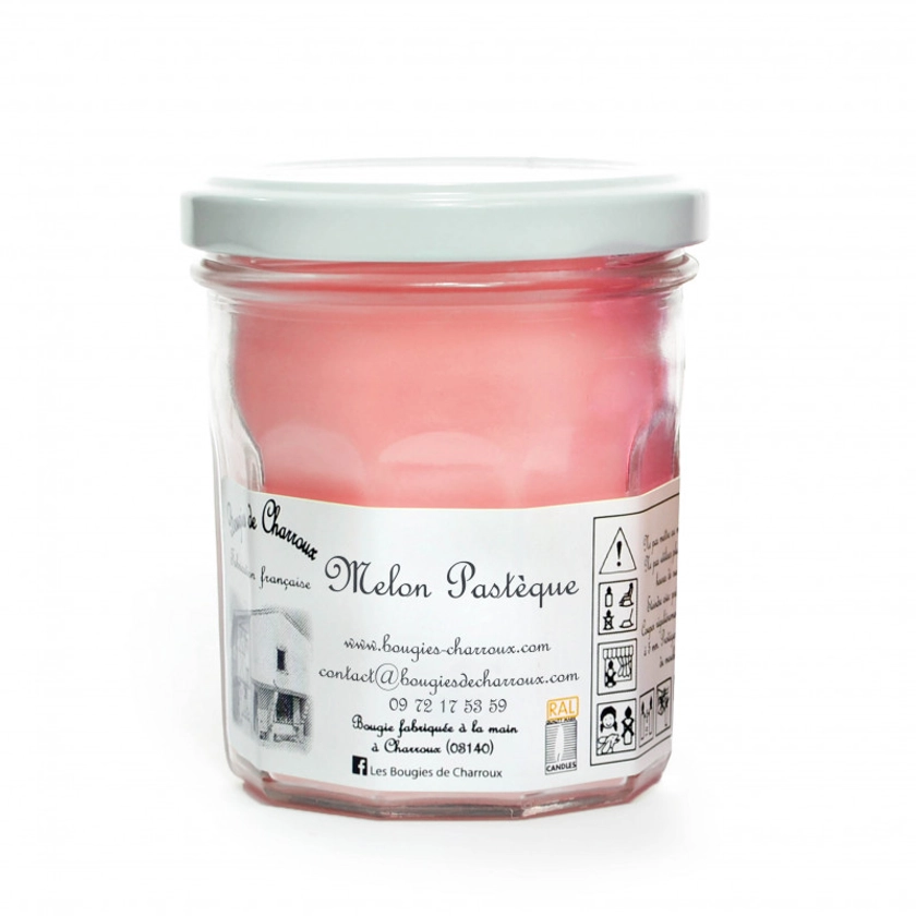 Bougie parfumée Melon-Pastèque : senteur fruitée Les Bougies de Charroux