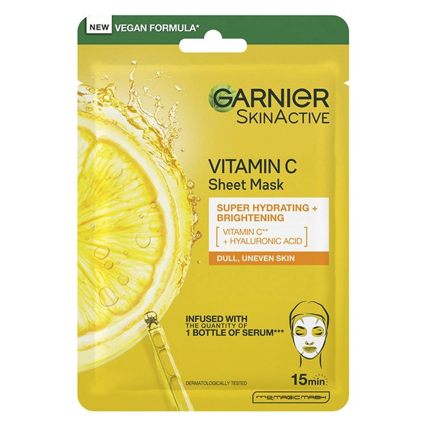Garnier SkinActive Vitamin C Sheet Mask 28 g | Kauneuskauppasi verkossa!