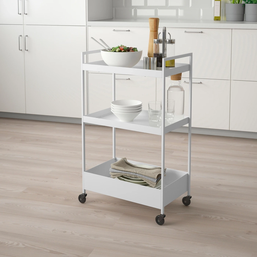 NISSAFORS Utility cart - white 50.5x30x83 cm (19 7/8x11 3/4x32 5/8 ")