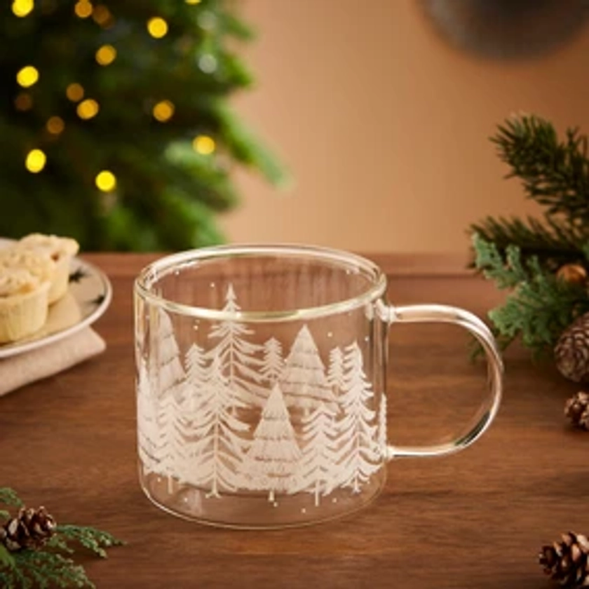 Spruce Trees Glass Mug