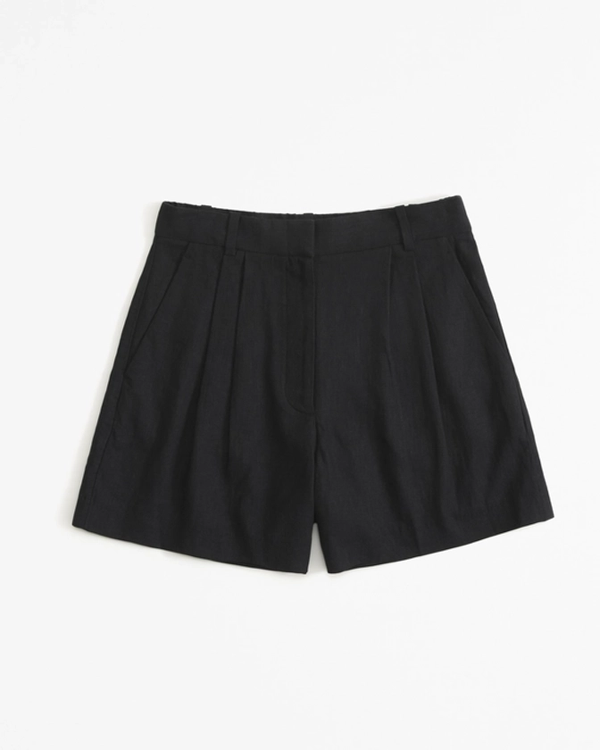 Women's A&F Sloane Tailored Linen-Blend Short | Women's New Arrivals | Abercrombie.com