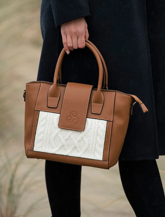 Leather & Merino Wool Tote Bag 