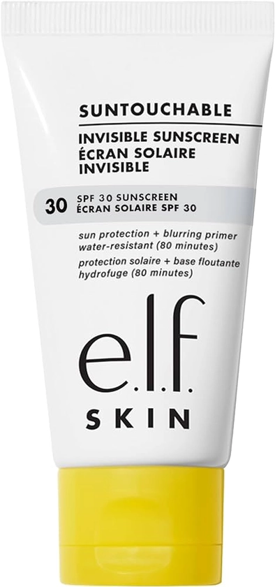 e.l.f. SKIN Suntouchable Invisible LSF 30, Leichter Sonnenschutz Auf Gel-Basis Für Einen Ebenmäßigen Teint, Makeup-Grundierung, Vegan & Tierversuchsfrei, Verpackung Kann Variieren
