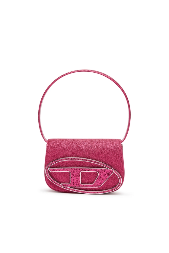 Women's 1DR Shoulder Bag - Iconic shoulder bag in glitter fabric | Pink | Diesel
