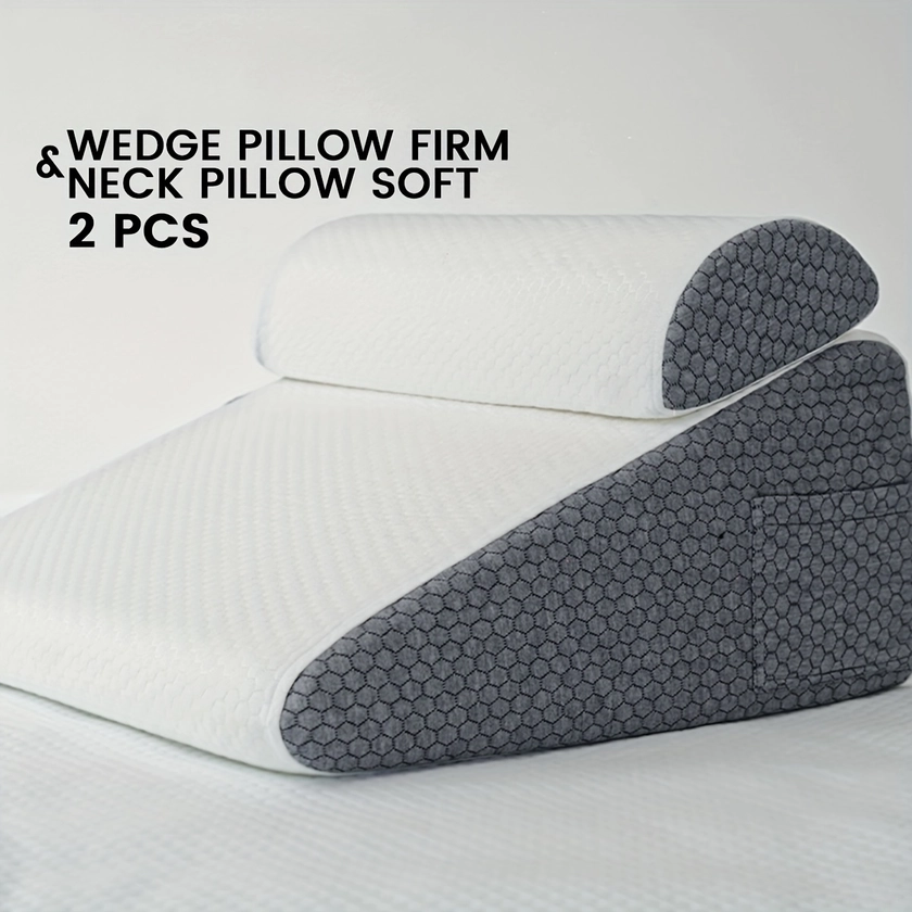 1/2pcs Wedge Pillow For Sleeping Bed Wedge Pillow For After Surgery Triangle Pillow Wedge Air Layer Sleeping Wedge Pillow