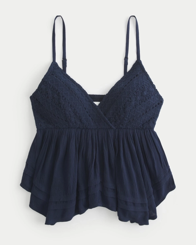 Women's Lace Bust Babydoll Top | Women's Tops | HollisterCo.com