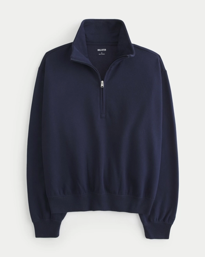 Women's Easy Half-Zip Sweatshirt | Women's Tops | HollisterCo.com