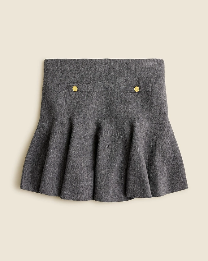 A-line mini sweater-skirt in merino wool