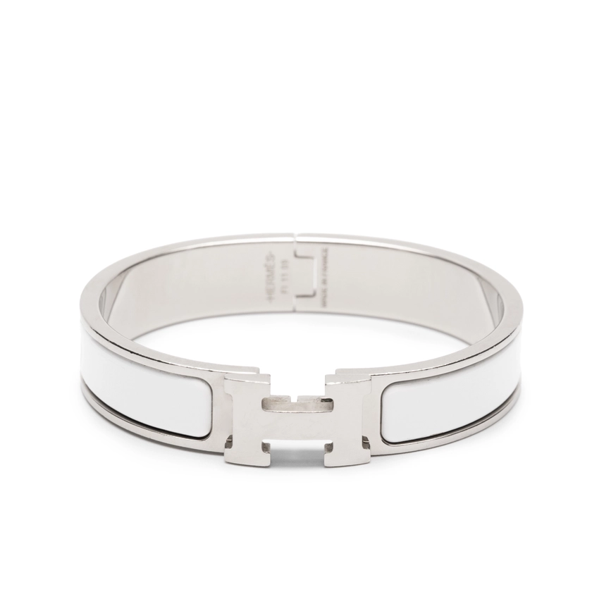 Hermès - White & Silver Cuff