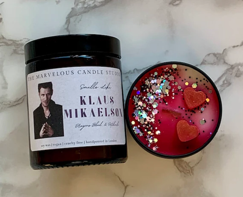 Smells Like Klaus Mikaelson Candles | Original Vampire Birthday Gift Ideas | Mikaelson Fandom Gift | Team Klaus