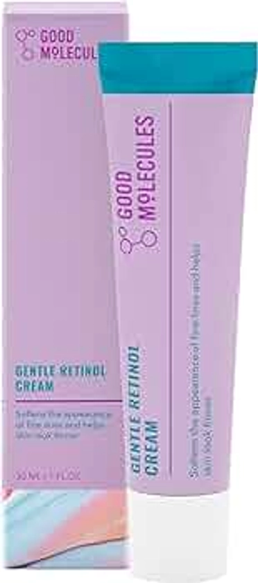 Good Molecules Gentle Retinol Cream - Night Cream with Retinol and Bakuchiol - Fine Lines, Hyperpigmentation - Anti-Aging Skincare for Face