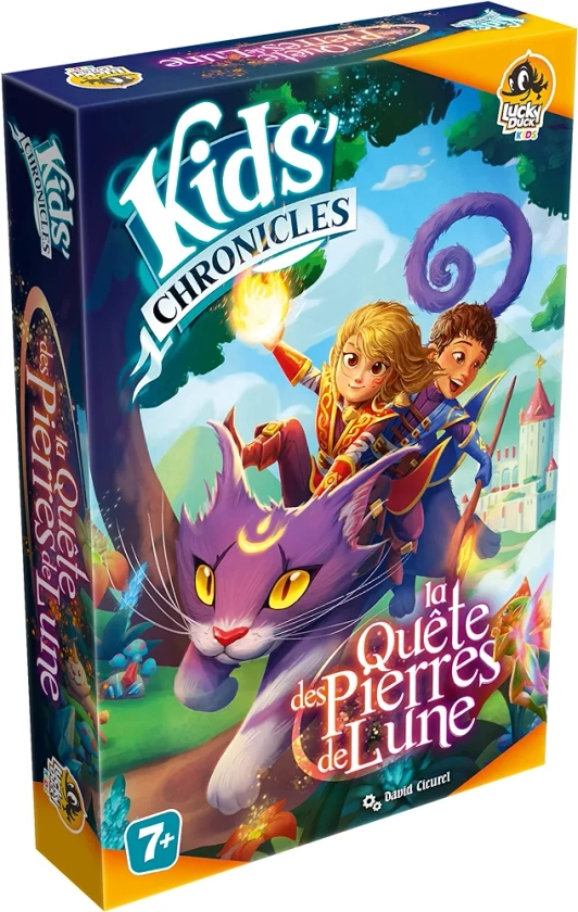 Lucky Duck Games - Kids Chronicle - La Quêtes des Pierres de Lune | Version Française | Jeu De Plateau | Jeu de Société | A partir de 7 Ans | 1 à 4 Joueurs | 30-45 Minutes