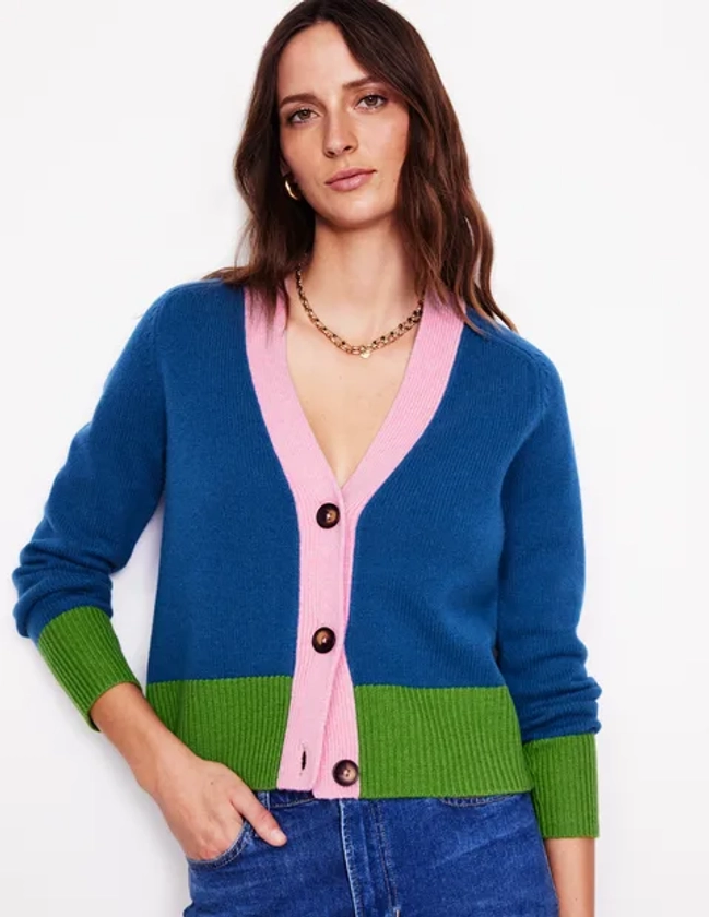 Olivia Merino Cardigan - Sapphire Blue | Boden UK