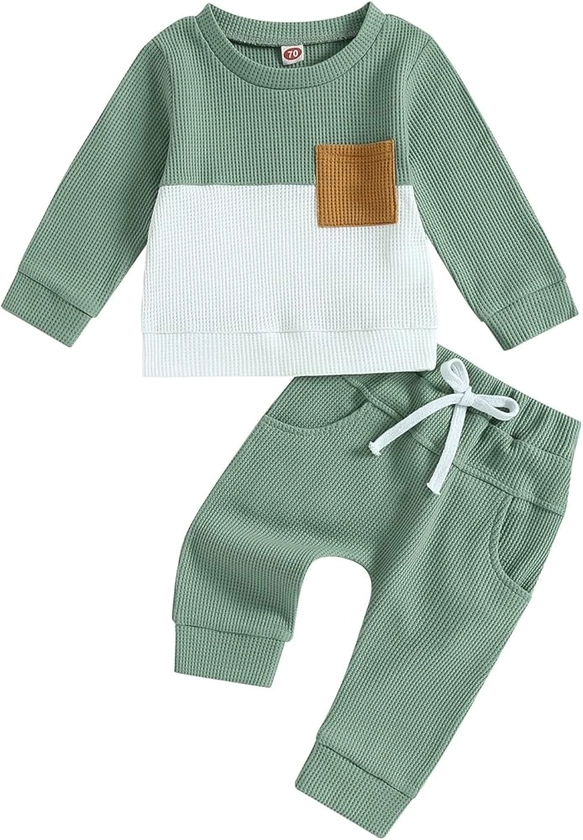 CIYCUIT Toddler Baby Boy Clothes Long Sleeve Sweatshirt Pants Set Fall Winter Outfits